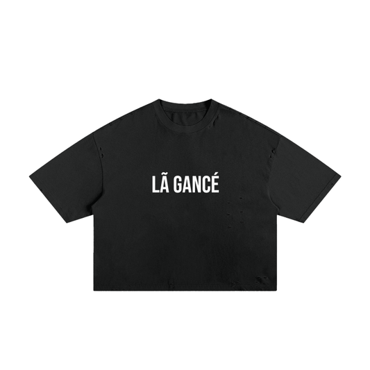 Là Gance Classic Frayed Boxy Tee - 250 GSM