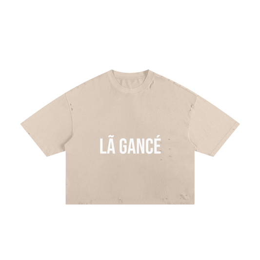 Là Gance Classic Frayed Boxy Tee - 250 GSM