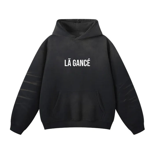 Là Gance Streetwear Unisex Monkey Washed Dyed Fleece Hoodie