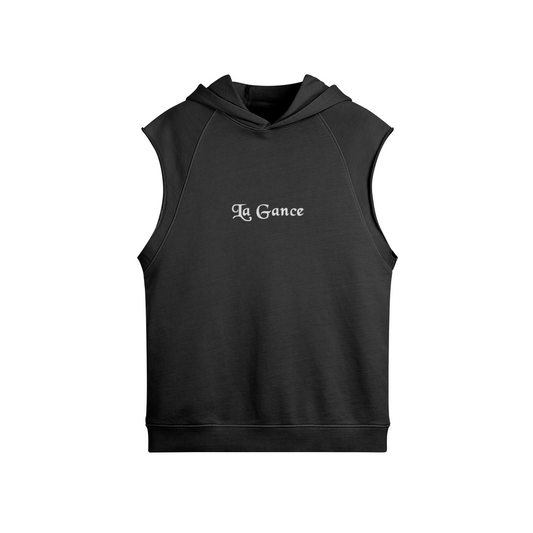 Là Gance Unisex Oversized Washed Sleeveless Hoodie